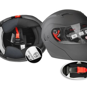 Casca moto modulabila neagra "L" - Img 4