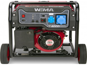 Generator de curent monofazat Weima WM 6000 iE ,putere max 5,5 kVA, roti si maner transport , pornire electrica, eco mode