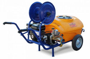 Motostropitoare pulverizator KAAN 100B motor 7 CP 4 timpi rezervor 100 L distanta pulverizare 10-12 m presiune 40 bar