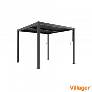 Pergola pentru gradina VILLAGER Green Bay 078504, 3 x 4 x 2.3 m, structura aluminiu - Img 3