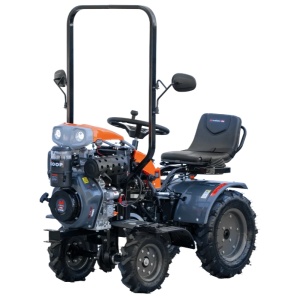 Minitractor Ride-On 4x4 R1200, Evotools PLUS, Motor Diesel KAMA, Pornire Electrica 12 CP, Freze si roti metalice incluse