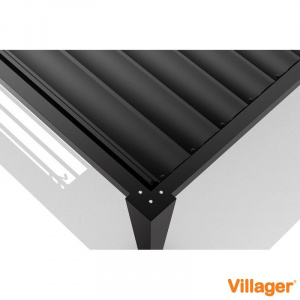 Pergola pentru gradina VILLAGER Green Bay 078504, 3 x 4 x 2.3 m, structura aluminiu - Img 4