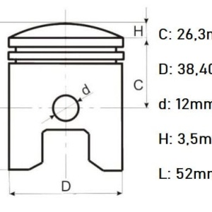 Piston ATV 4T 110cc 52.4mm - Img 2