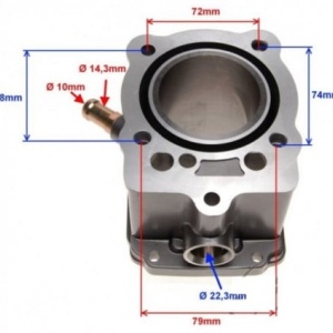 Set motor 4T ATV CG150cc (racire apa) Ø62mm - Img 3