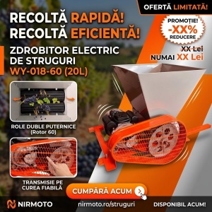 Zdrobitor electric de struguri 20L cuva inox, motor electric 750W - Img 5