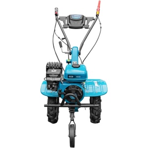 Motocultor DKD 100B motor 7 CP benzina 2+1 viteze latime lucru 50-87 cm freze roti cauciuc 4.00x8" roti metal plug arat rarita reglabila plug cartofi cultivator 3l ulei - Img 4