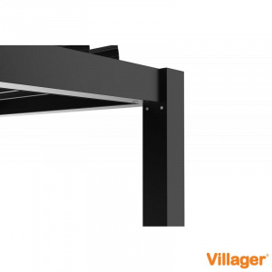 Pergola pentru gradina VILLAGER Green Bay 078504, 3 x 4 x 2.3 m, structura aluminiu - Img 5