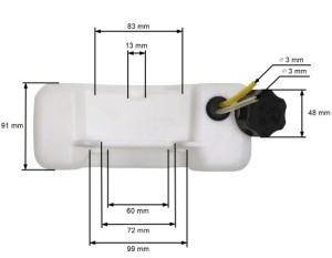 Rezervor benzina motocoasa