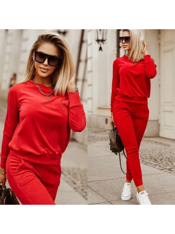 Compleu Mamici Din Catifea Super Soft, Rosu