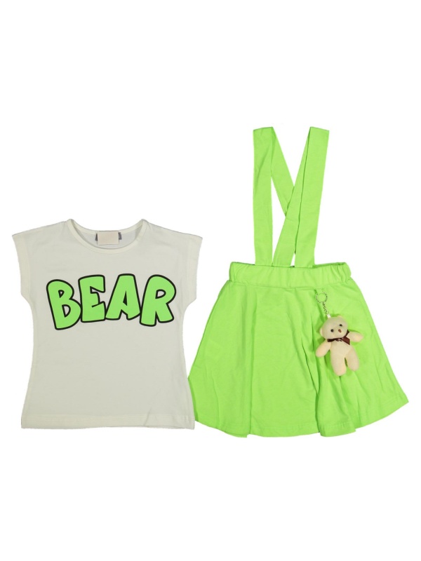 Compleu 2 piese BEAR pentru fetite, Verde, 4-8 ani