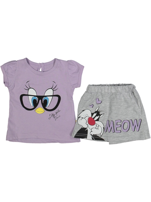 Compleu pentru fetite, Tweety, mov, 9-24 luni