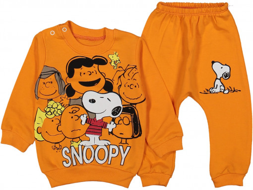 Compleu Snoopy pentru copii, Portocaliu,Bumbac 100%