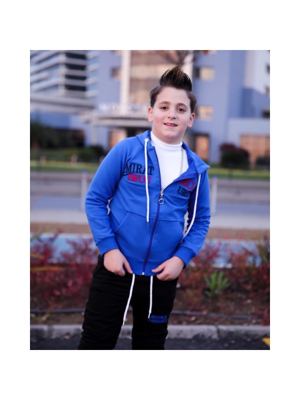 Trening Albastru, Mirat, 2 Piese, Hanorac si Pantaloni, Pentru Baieti