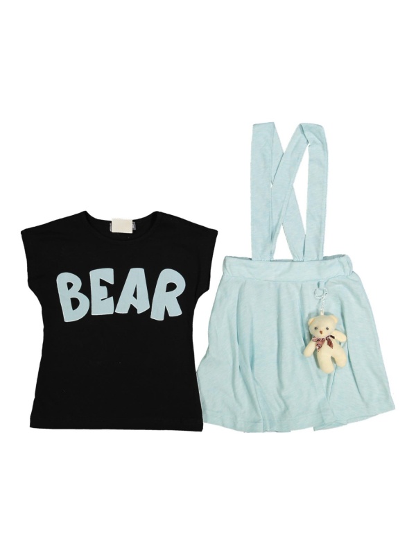 Compleu 2 piese BEAR pentru fetite, Albastru, 4-8 ani