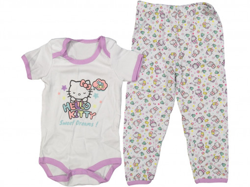 Body si pantalon Hello Kitty, pentru fetite