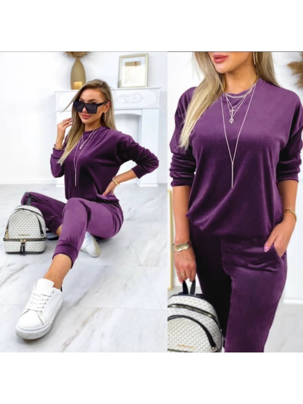 Compleu Mamici Din Catifea Super Soft, Mov
