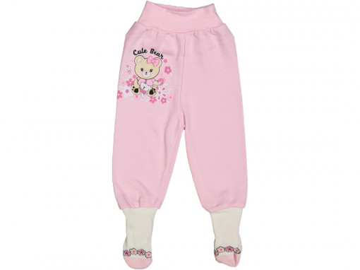 Pantaloni Cute Bear pentru copii, roz, Bumbac 100%