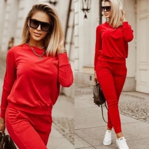 Compleu Mamici Din Catifea Super Soft, Rosu - Img 1