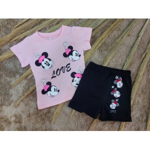 Compleu Minnie Love pentru fetite, 100% Bumbac, 1-4 ani