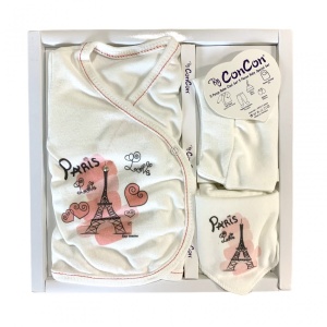SET 5 PIESE PARIS PENTRU FETITE, 100% BUMBAC