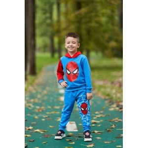 Trening Copii Spiderman, Hanorac Cu Gluga Si Pantalon De Trening, 100% Bumbac, Baieti 2-10 ani