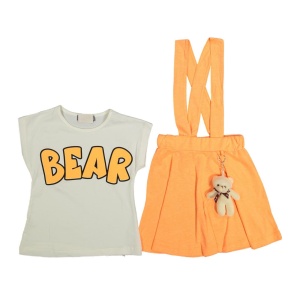 Compleu 2 piese BEAR pentru fetite, Portocaliu, 4-8 ani