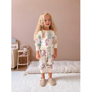 Trening Minnie Mouse Alb, Pentru Fetite, 2 Piese, Hanorac si Pantaloni, 3-8 Ani - Img 3