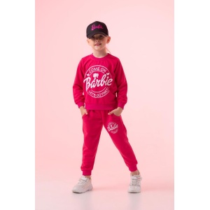 Trening Barbie Party Roz, 3 Piese, Hanorac, Pantaloni si Sepcuta, Pentru Fete, 5-9 Ani