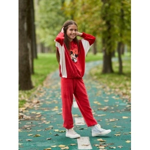 Trening Minnie si Mickey Mouse Rosu, Catifea Super Soft, Fete 2-12 Ani