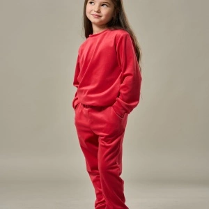 Compleu Fete Din Catifea Super Soft, Rosu