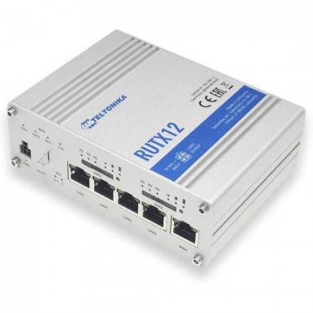 Router Profesional industrial wifi 4G dual sim dual LTE GPS BT LE TELTONIKA RUTX12 - Img 1