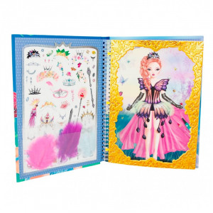 Create your Fantasy Princess Carte Colorat cu Stickere 6461 - Img 2
