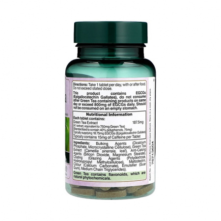 H&amp;B Extract de Ceai Verde 750mg, 100 tablete - Img 2