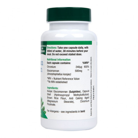 H&amp;B Glucomannan (Konjak) si Crom pentru slabit 90 capsule - Img 4