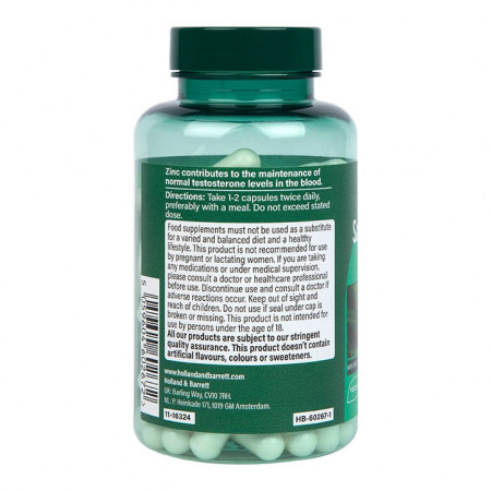 H&amp;B Saw palmetto (Fructe de Palmier Pitic) cu Zinc 60 capsule - Img 7