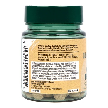 HB Usturoi cu Alicină fără miros 60 tablets, Holland and Barrett - Img 3