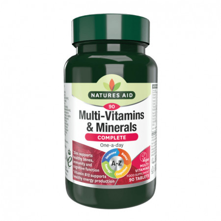 NaturesAid Complete Multi-Vitamins & Minerals 90 tablete