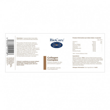 Collagen Complex 120 capsule vegetale, BioCare - Img 2