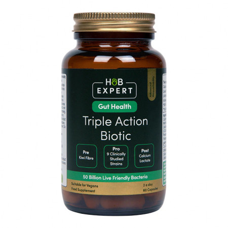 H&B Expert Pre- Pro și Post Biotice (Triple Action Biotic) Formula 60cps