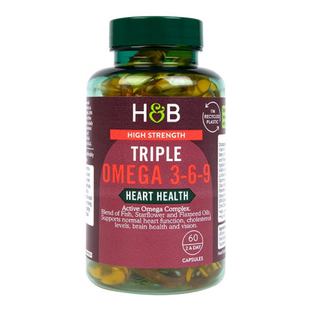 H&amp;B Triple Omega 3-6-9 concentrat 60 capsule