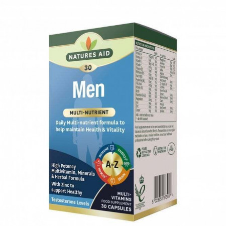 NaturesAid Multi-vitamine pentru Barbati 30 capsule