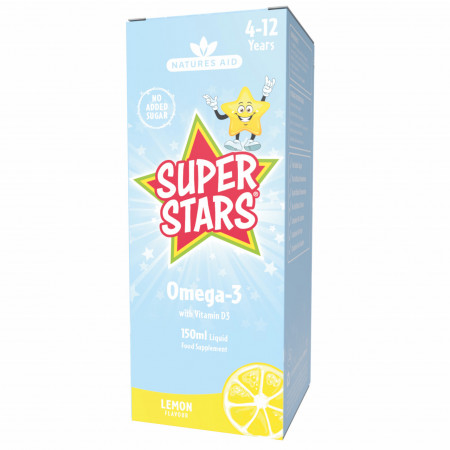 NaturesAid Super Stars Omega-3 Sirop pentru copii 150ml