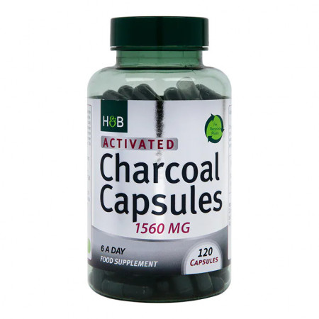 H&B Carbune Activ 1560mg 120 capsule