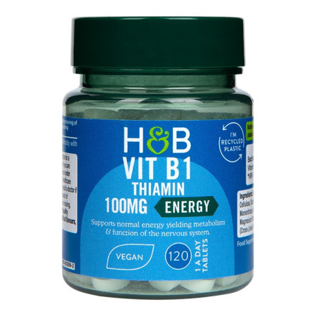 H&amp;B Tiamina (Vitamina B1) 100mg 120 tablete