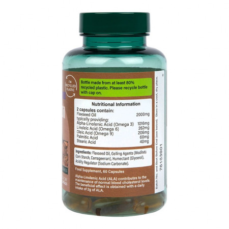 H&amp;B Ulei de Seminte de In (Flaxseed Linseed Oil) 1000mg 60 Capsule ingrediente