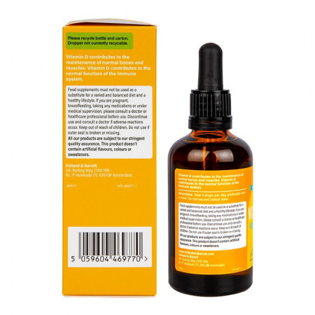 vitamina D 400iu lichida Holland si Barrett ingrediente