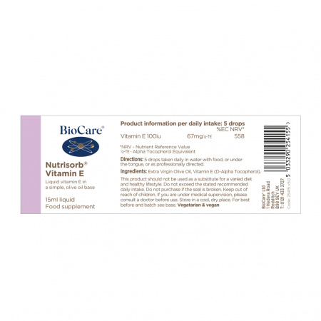 Vitamina E Nutrisorb® 15ml, BioCare - Img 3