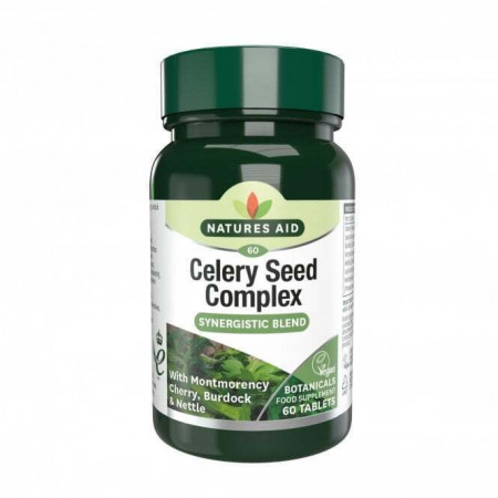 NaturesAid Complexul de Seminte de Telina cu Cires (Celery Seed Complex) 60 tablete