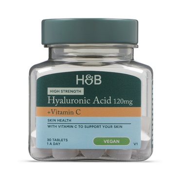 H&amp;B Acid hialuronic 120mg cu Vitamina C 30 tablete - Img 2