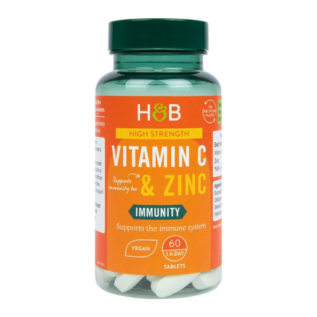 H&B Vitamina C si Zinc 60 tablete